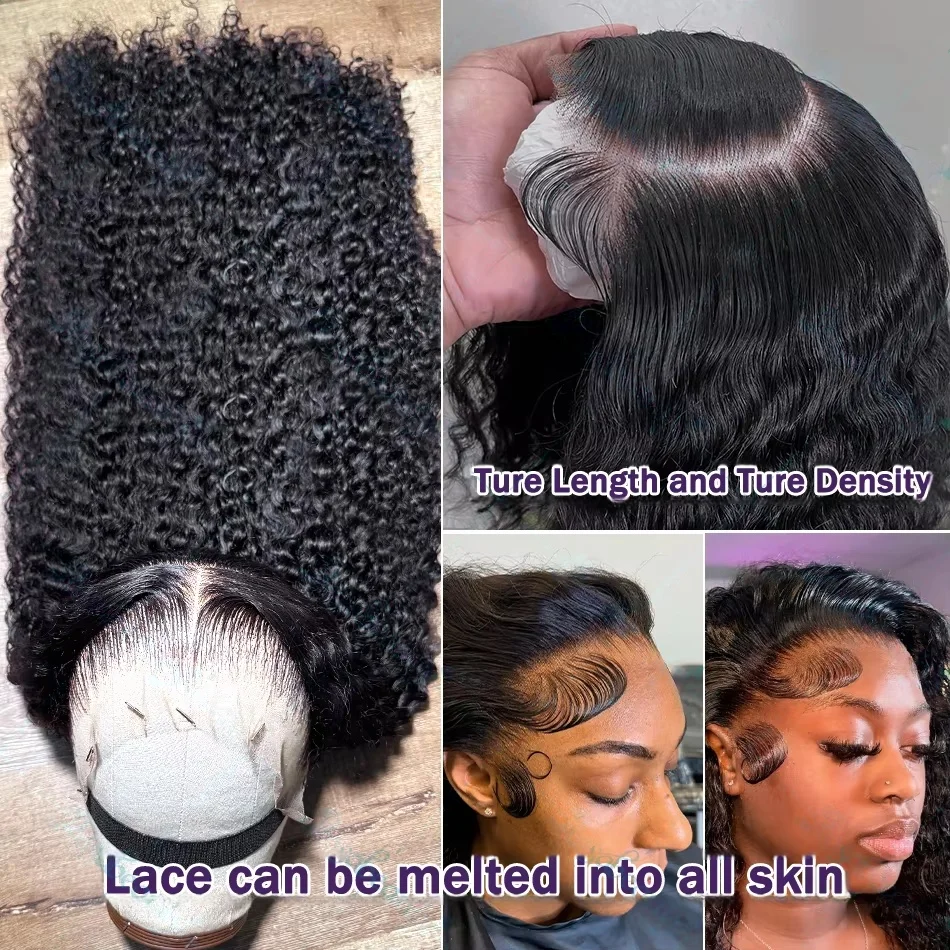 Wigirl 250% Loose Deep Wave 13x6 HD Lace Frontal Human Hair Wigs 40 Inch Brazilian Curly Wigs 13x4 Lace Front Wig Glueless Wig 4