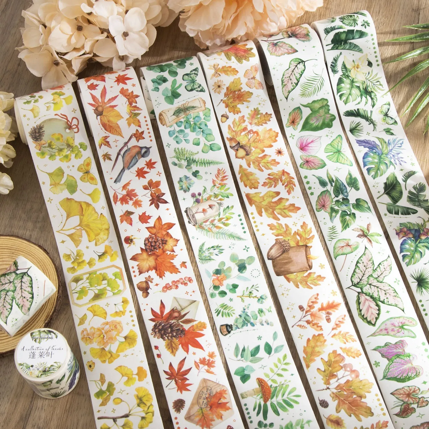 

Vintage Plant Flower Washi Masking Tape Natural Washi Tape Sticker For DIY Diary Journal Planners Scrapbook Art Craft