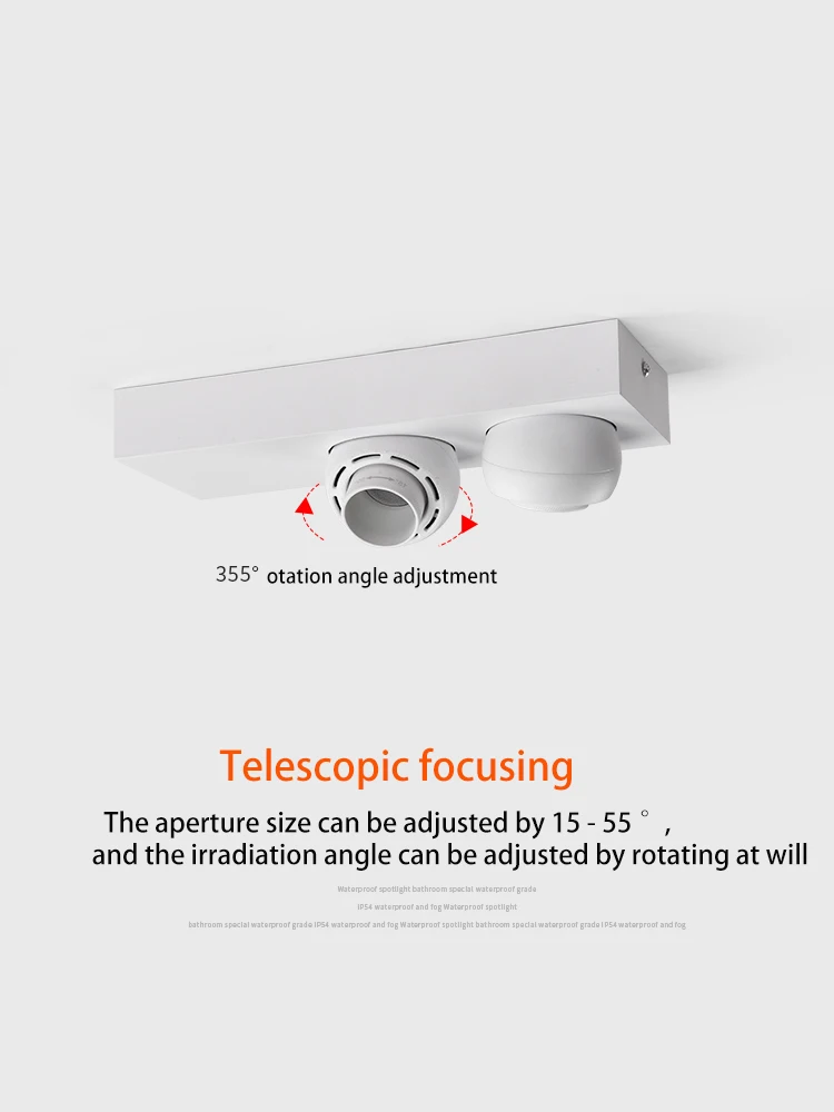 Saiyo LED Zoomable Spotlights Surface Mounted Ceiling Lamp Adjustable Focusing Wall Spots Lighting 85-265V For Living Room