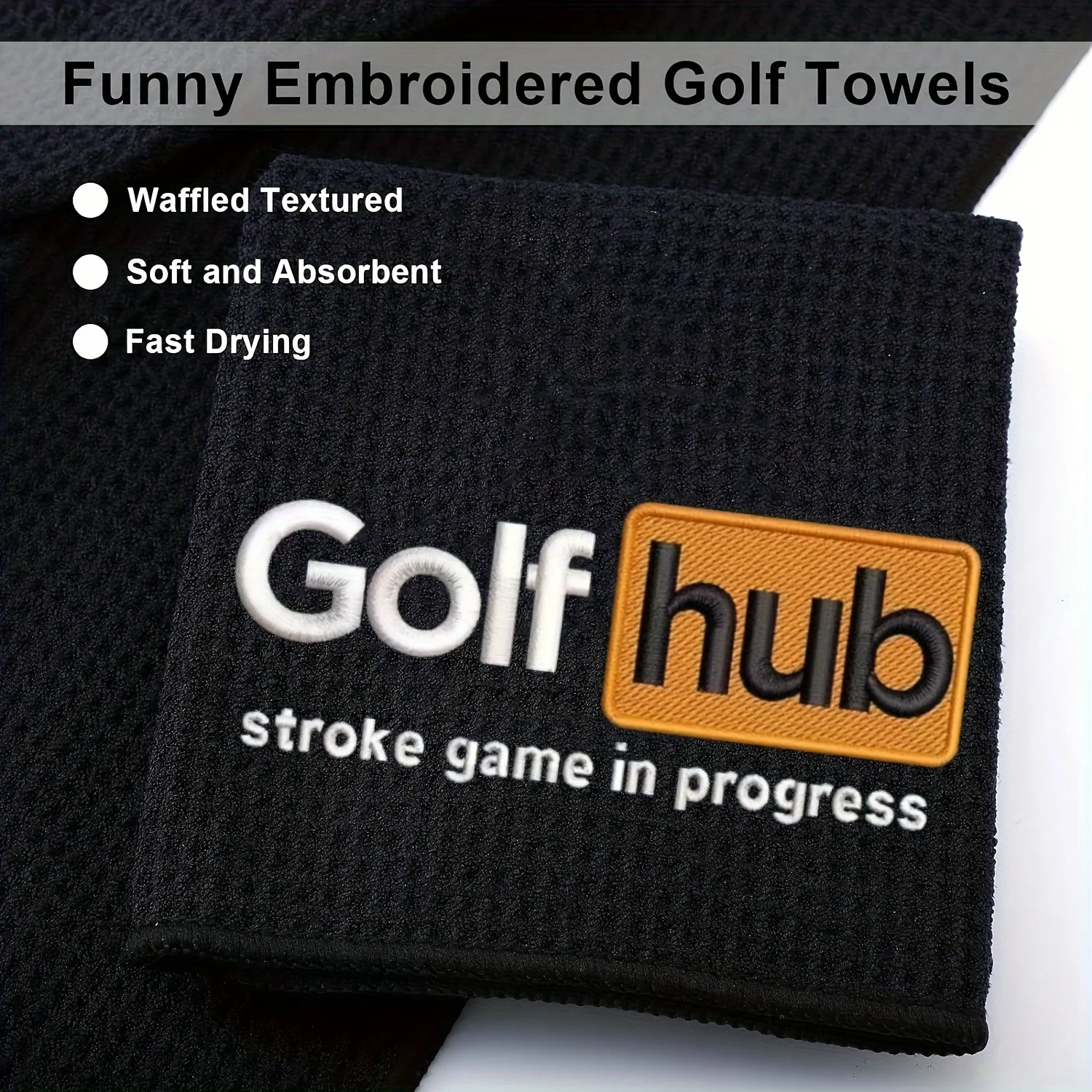 Funny Embroidered Microfiber Golf Towel Golf Accessories Men