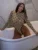 Fashion Sexy Printed Pattern O-Neck Long Sleeve Bodysuit One Piece Mesh Slightly Sheer Casual Lingerie Sexy Y2k Festival Outfit
