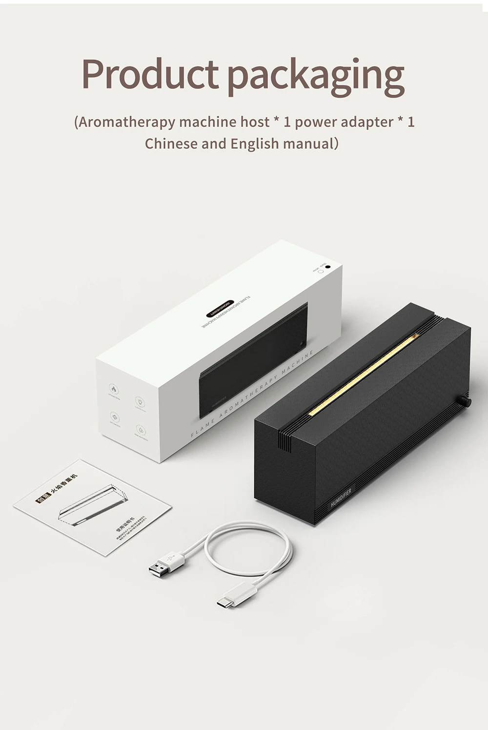 2023 Flame Humidifier Type-C USB Ultrasonic Aroma Diffuser LED Cool Mist Maker Fogger Essential Oil Room Fragrance Home Office