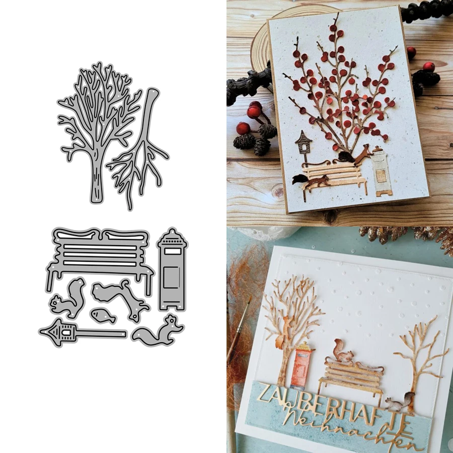 

2023 AliliArts металлические Вырубные штампы деревья и стулья для отдыха «сделай сам» Скрапбукинг Фотоальбом декоративное тиснение бумажные изделия штамп