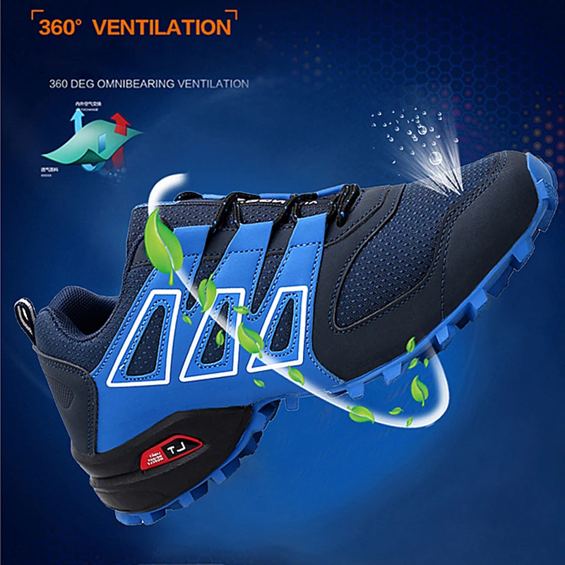 2022 New Men Shoes Outdoor Hiking Sneakers Waterproof Fishing Shoes Woodland Non-Slip Hunting Shoes Men Off-Road Riding Shoes