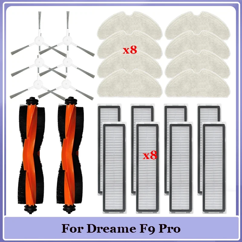 Replacement Parts Kit For Dreame D9, D9 Max, D9 Pro, L10 Robot Vacuums - Complete Accessory Set