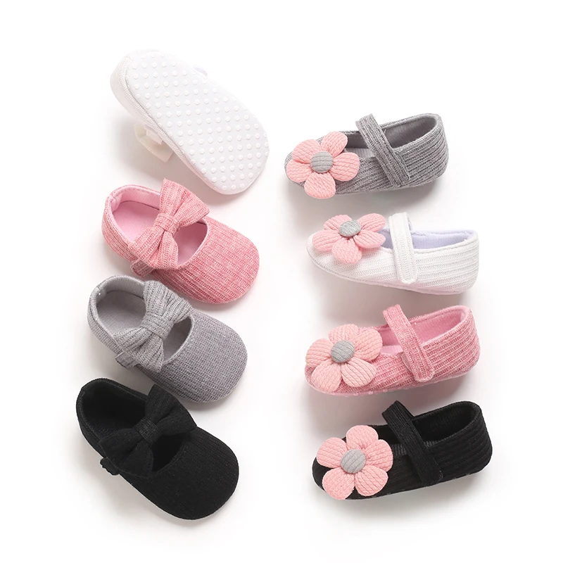 Baby Girl Princess Shoes 1 Year Casual Anti-Slip Bow Sneakers Autumn Toddler Soft Soled First Walkers 0-18 Months
