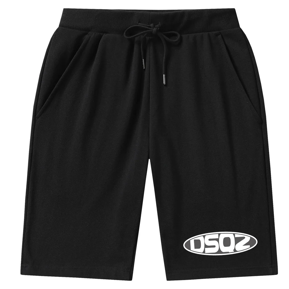 

DSQ2 Mens New Casual Shorts ICON Brand Mens Leisure Loose Beach Shorts 100% Cotton Sport Jogger Swimming Surfing Quick Dry Short