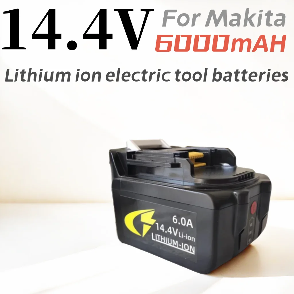 

14.4V6000mAH for Makita rechargeable lithium-ion battery replacement BL1415 BL1430 194066-1 194065-3 1945 59-8 MAK1430Li MET1821