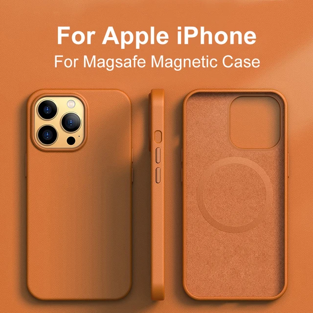 For Magsafe – coque magnétique en cuir et Silicone pour Apple iPhone,  accessoire de recharge sans fil, pour iPhone 14, 13 Pro Max Plus, Mini,  Animation - AliExpress