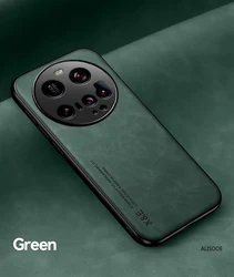 Luxury Leather Ultra Thin Car Magnetic Protection Cover for Xiaomi 13T Pro (Green)