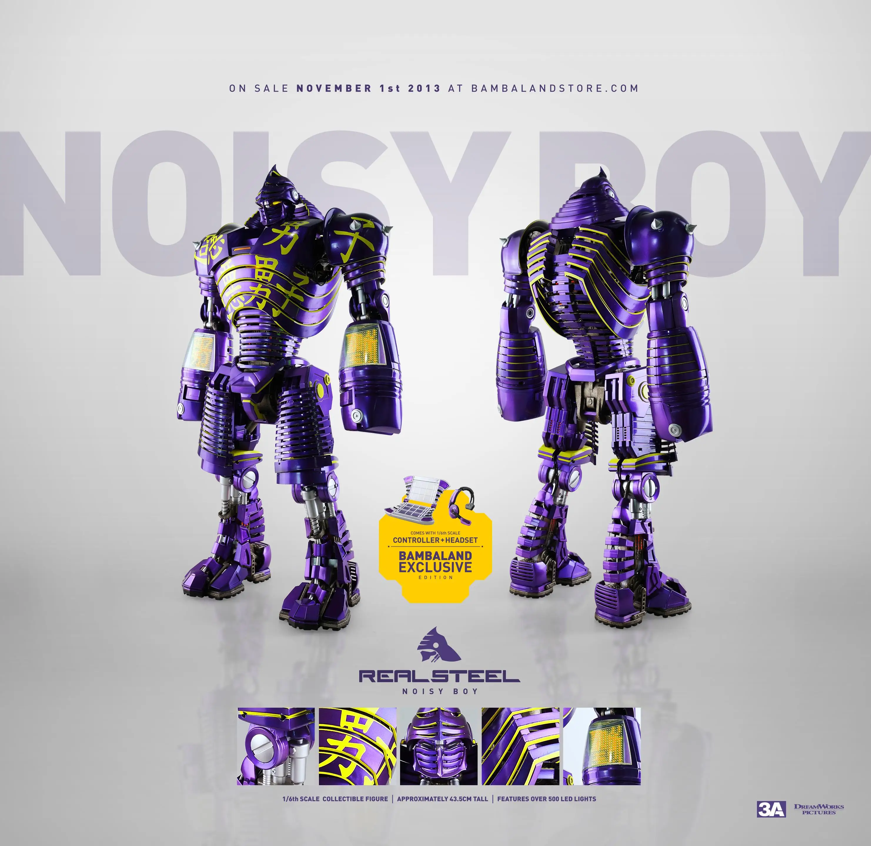 3A Threezero 1/6 Real Steel Super Evil Man Naughty Boy Loud Man Robot Action Figure Mech Collection Model Toys