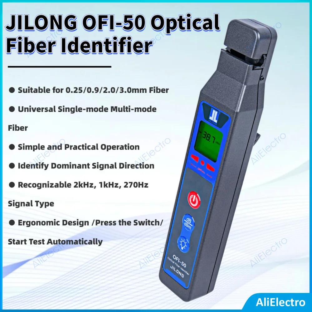 JILONG OFI-50 Optical Fiber Identifier Active traffic Detector Live fiber Visual Fault Locator 900-1650NM High Quality transmission line ground fault detector high precision single phase ground fault detection of overhead high voltage lines