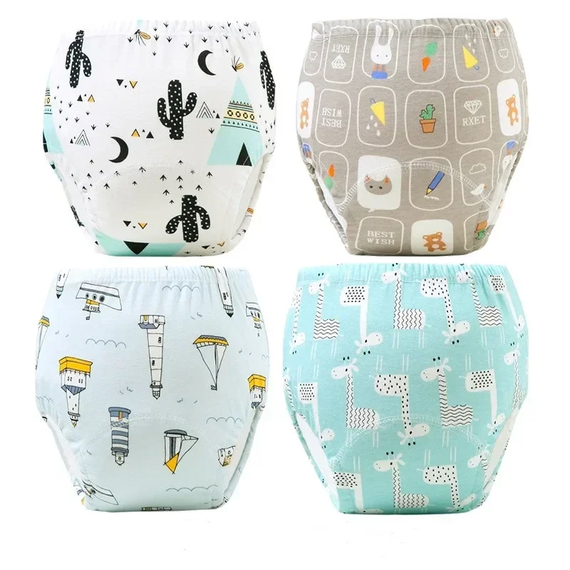 20PC Reusable Nappies Cloth Diaper Nappy Washable Toddler Girl Boy Waterproof Cotton Training Pant Underwear