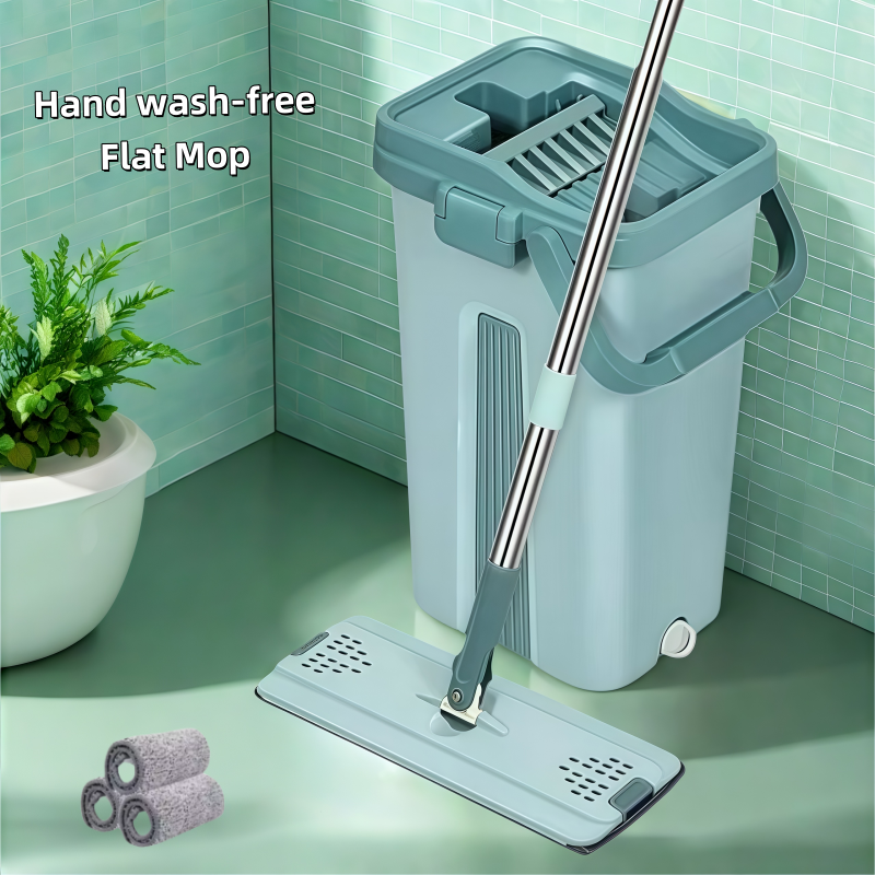 Portable Mop Bucket Household Cleaning Mop Adjustable Handle Effective Cleaning Hands Free Cleaning Solution Perfect for Home