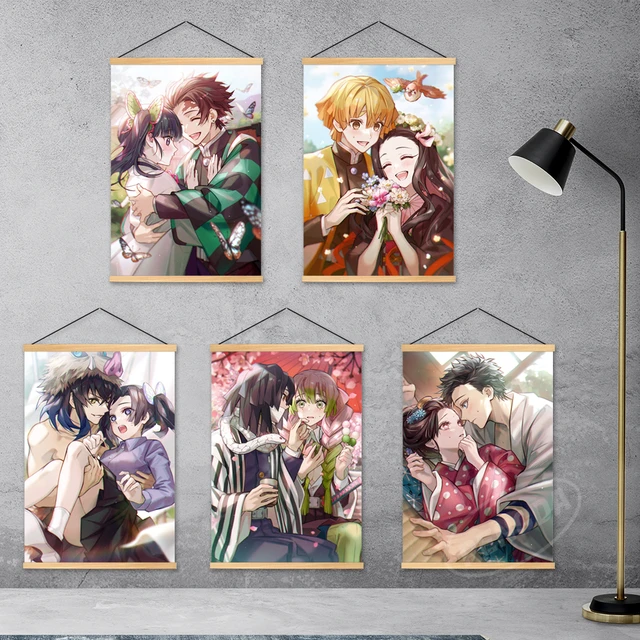 Canvas Printed Modern Demon Slayer Kimetsu No Yaiba Poster Home Decor  Painting Japanese Anime Wall Art Picture Modular Office – Nordic Wall Decor