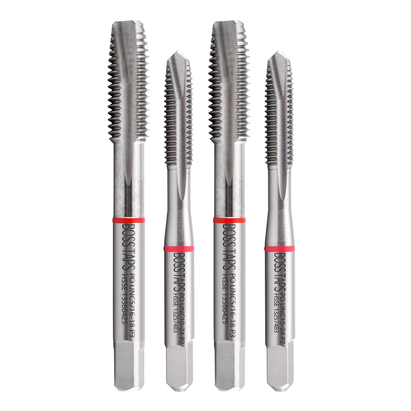 HSSE Red Ring JIS Standard Spiral Pointed Tap UNC UNF 1-64 2-56 4-40 6-32 8-32 10-24 1/4 Machine Scr