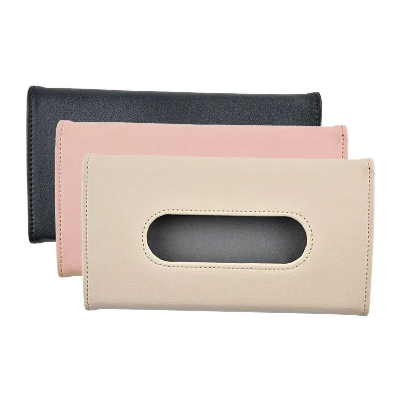 Tissue Box Car Tissue Box Sun Visor Seat Back Sunroof Hanging Creative Leather Interior Supplies