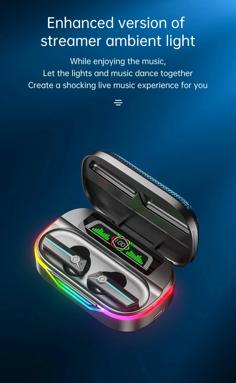 TWS Wireless Bluetooth 5.3 Earphones Noise Reduction Headset Touch Control Sound Stereo Earbuds Sport Headphones Support SD Card wireless earphones wireless earbuds wireless bluetooth earphones wireless bluetooth headphones wireless headset