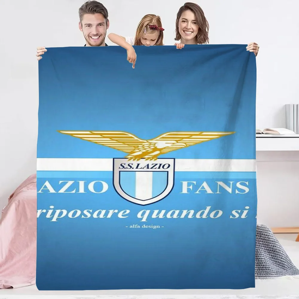 Lazio Logo Blanket Oversized Winter Bed Blankets Offers Plaid Cute Throw Blanket Fluffy Interior for Home Microfiber Bedding 2