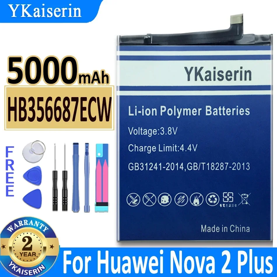 

YKaiserin HB356687ECW 5000mAh Battery For Huawei Nova 2 Plus/Nova 2i/For Huawei G10/Mate 10 Lite/ For Honor 7x/Honor 9i Bateria