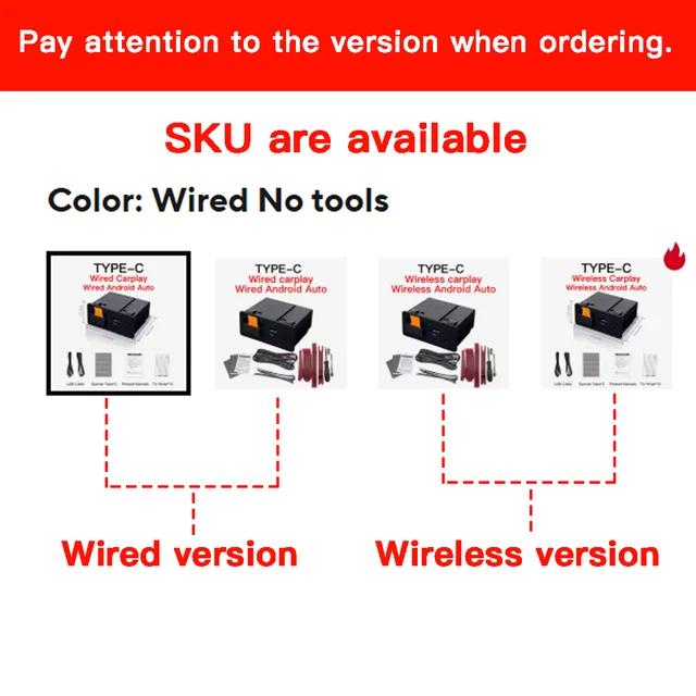 Wireless type-c CarPlay Android Auto Adapter UBS Hub OEM for Retrofit Mazda 2 3 6 CX3 CX5 CX8 CX9 MX5 Demio Miata TK78669U0C Kit 2