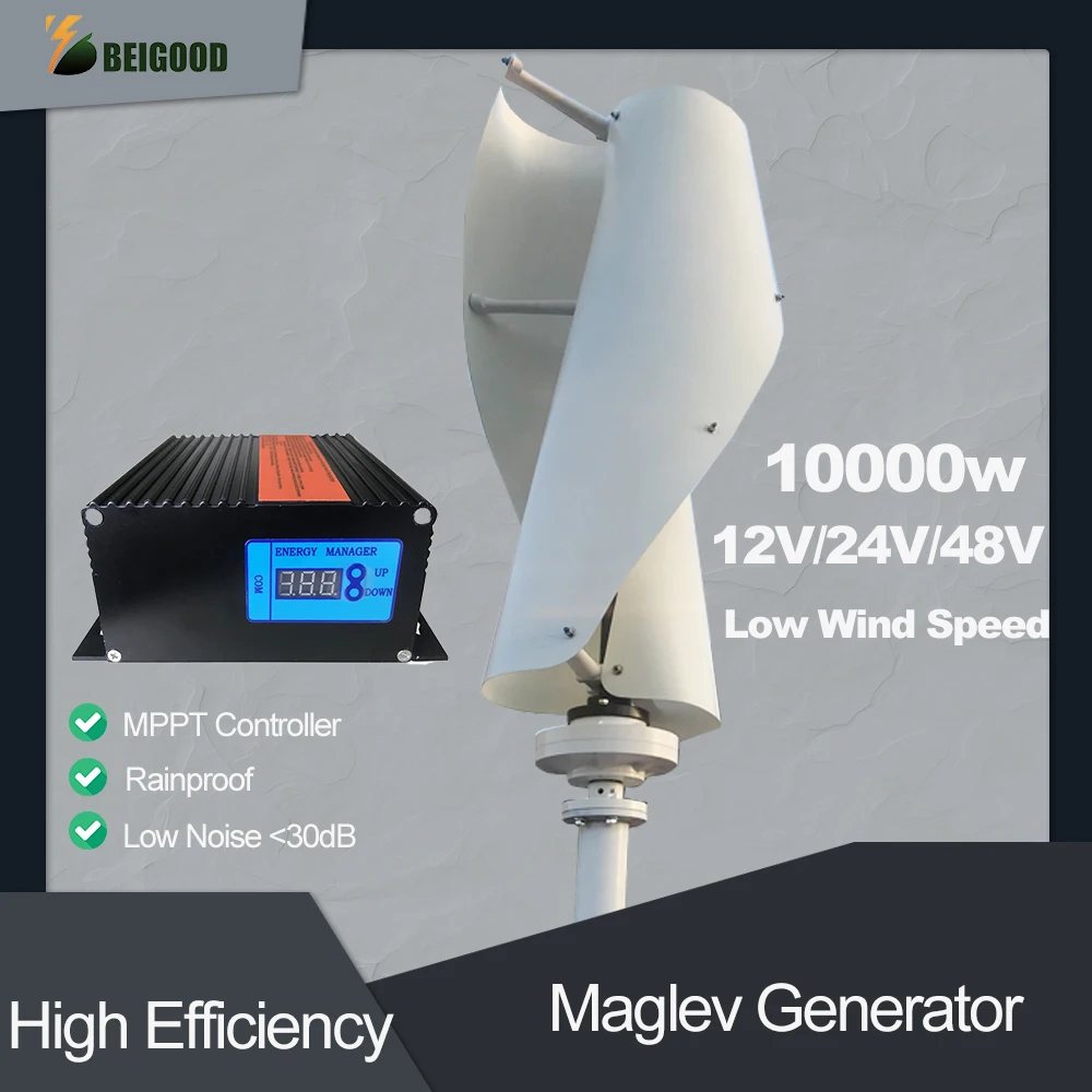 

Poland 8000W 10000W Wind Turbine Generator Home Low Noise 24V 48V Fast Delivery Vertical Free Energy Windmill With Controller