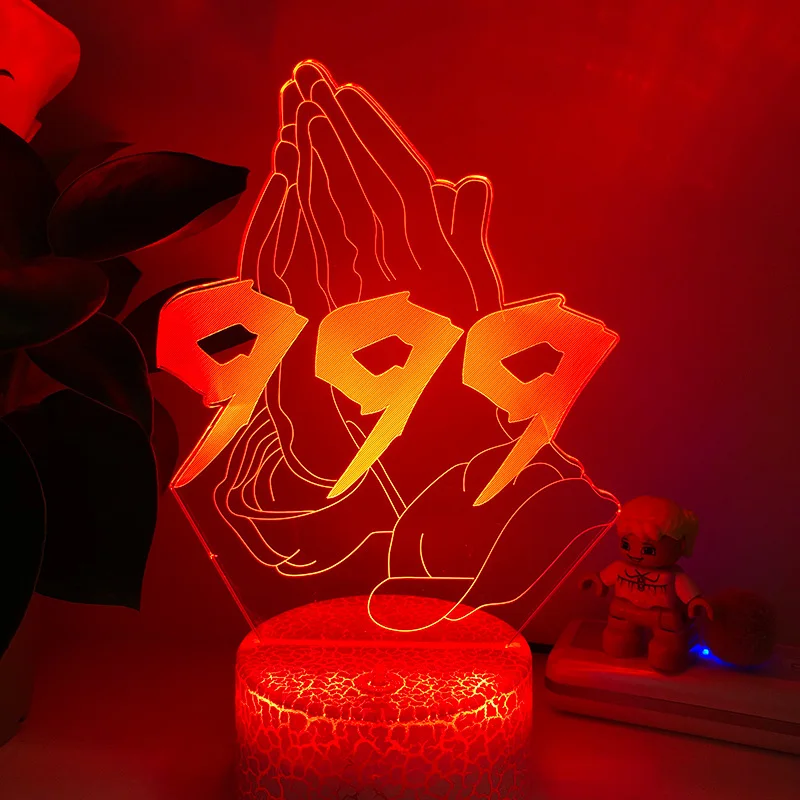 3D Illusion Lamp JUICE WRLD 999 CRY BABY LED Night Light for Home Bedroom Decor Kids Cool Gifts Bedside Table Night Lamp JUICE