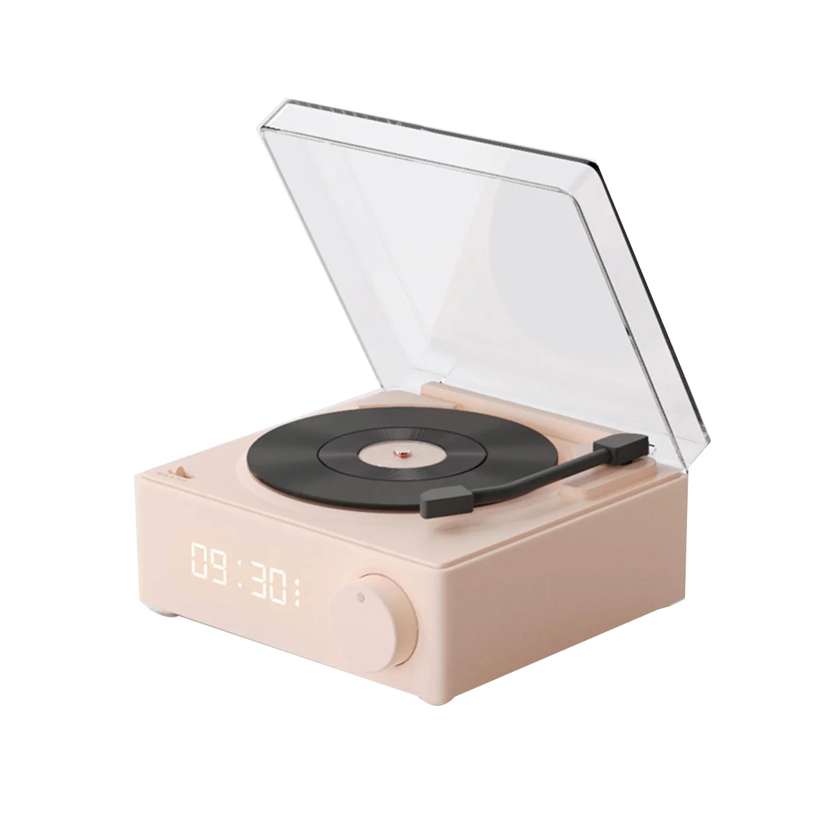 

Multifunctional Bluetooth Speaker Alarm Clock Vinyl Record Player Desktop Sound Box Living Room Bedroom-C