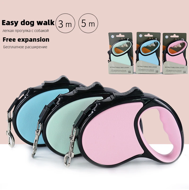 

3/5M Dog Leash Durable Leash Automatic Retractable Walking Running Leads Dog Cat Leashes Extending Dogs Pet Products