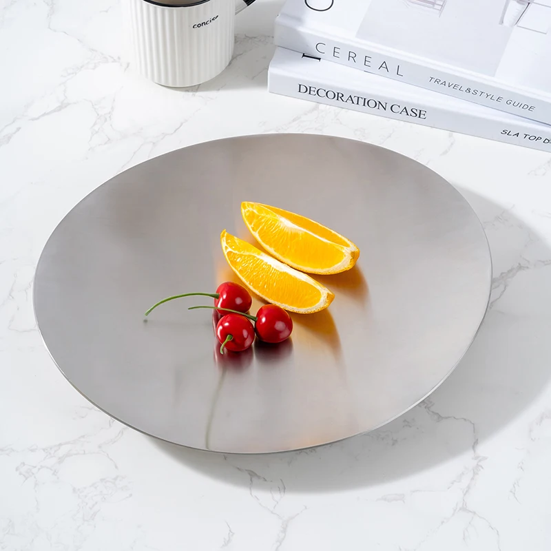 INS Fashion Kitchen Storage Dessert Table Chic Sample Room Hotel Decoration Mirror Plate Fruits Cheese Biscuit Coffee Cup Cake