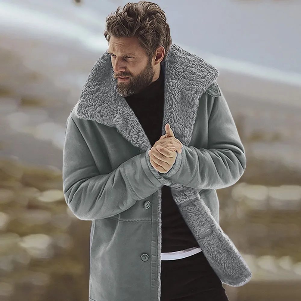 Men's Lamb Plush Jacket Winter Padded Coat Youth Jackets Trend All-match Loose Jacket