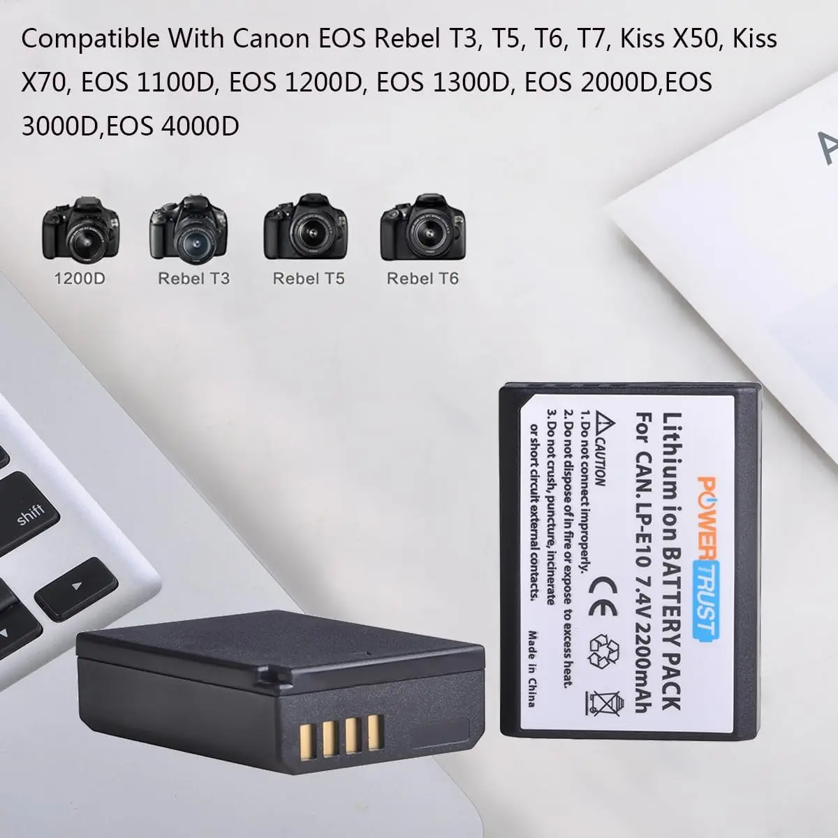 LP-E10 LPE10 Battery For Canon EOS Rebel T3 T5 X50 X70 - View #8