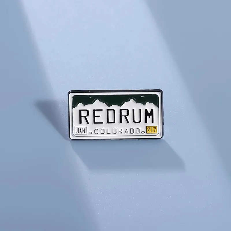Vintage REDRUM Enamel Lapel Pins for Backpacks and Clothing Accessories