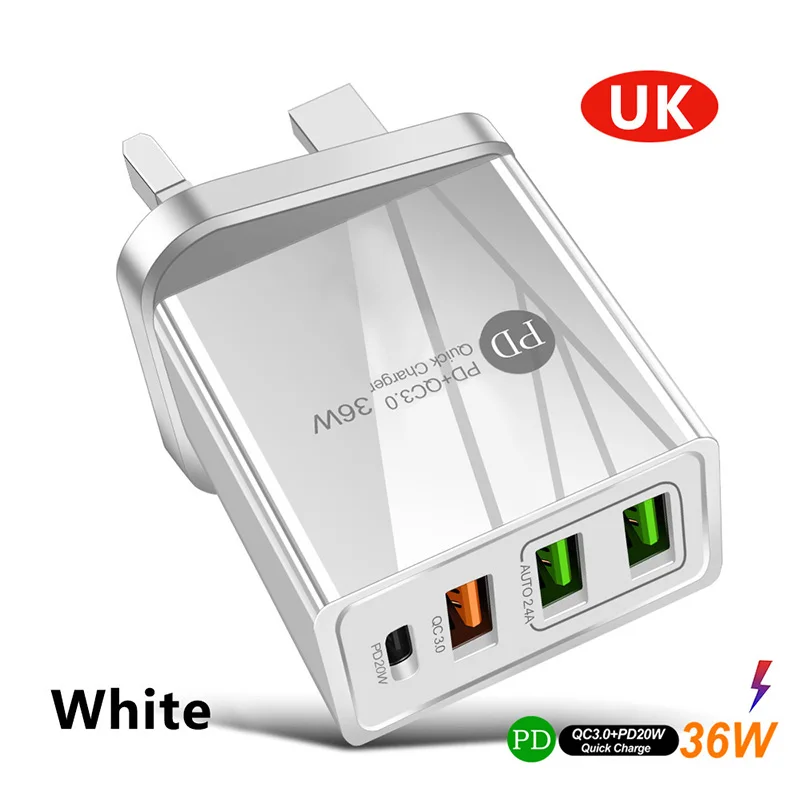 usb c 5v 3a USB PD Fast Charger EU UK Plug Quick Charger QC 3.0 Power Adapter For iPhone 13 12 Series Xiaomi Samsung Huawei Fast Charging 65 watt charger