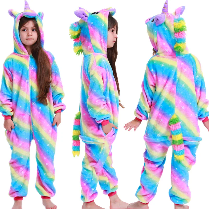 Kids Unicorn Anime Cosplay Costumes Jumpsuit Kigurumi Animal Pajamas Children Hooded Sleepwear Halloween Boys Girls Onesies cosplay costumes,children pajamas,kigurumi pajamas