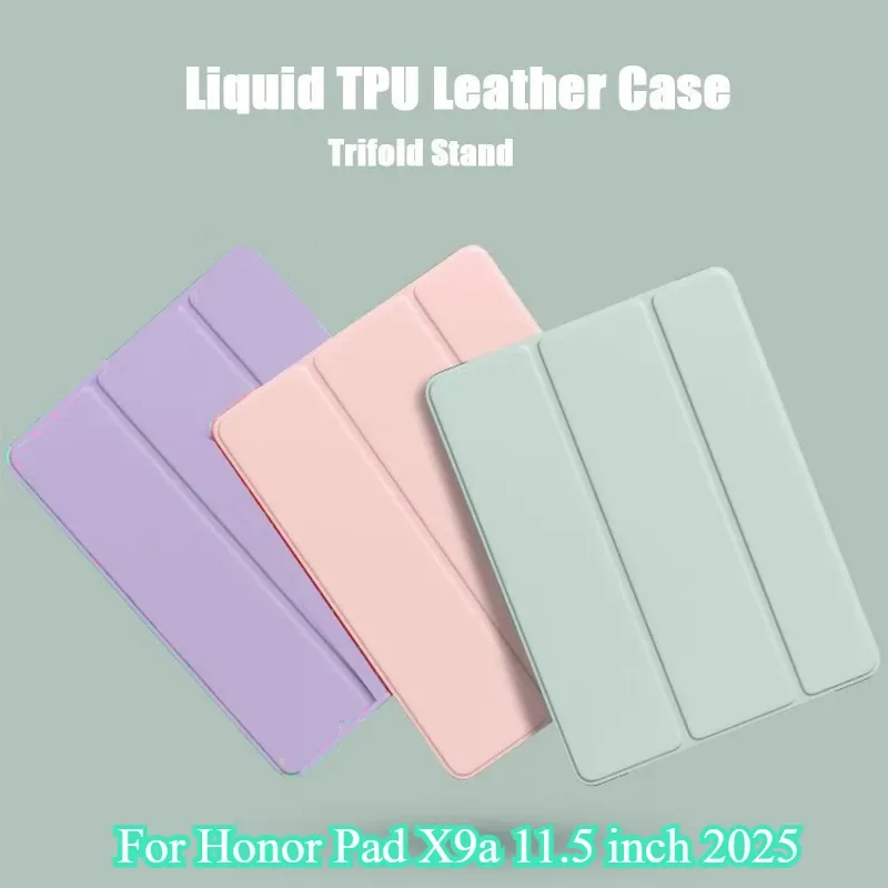 Premium Soft Liquid Silicone Tablet Case - Full Protector Cover in Sleek Leather Finish