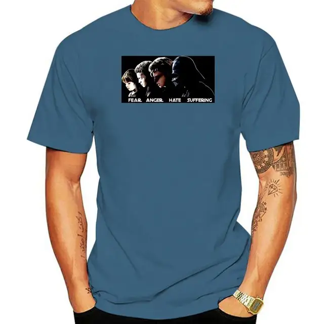 Men T Shirt Fear Anger Hate Suffering 