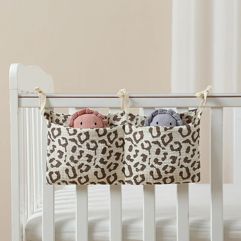 New Bedside Diaper Bag Cute Cartoon Baby Disposable Diaper Storage Bag Handbag Boys Girls Baby Crib Bottle Trolley Hanging Bag 3