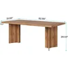 63-inch Dining Table for 4-6, Farmhouse Kitchen Table with Large Tabletop, Rectangular Dinner Eating Table for Dining Room 2