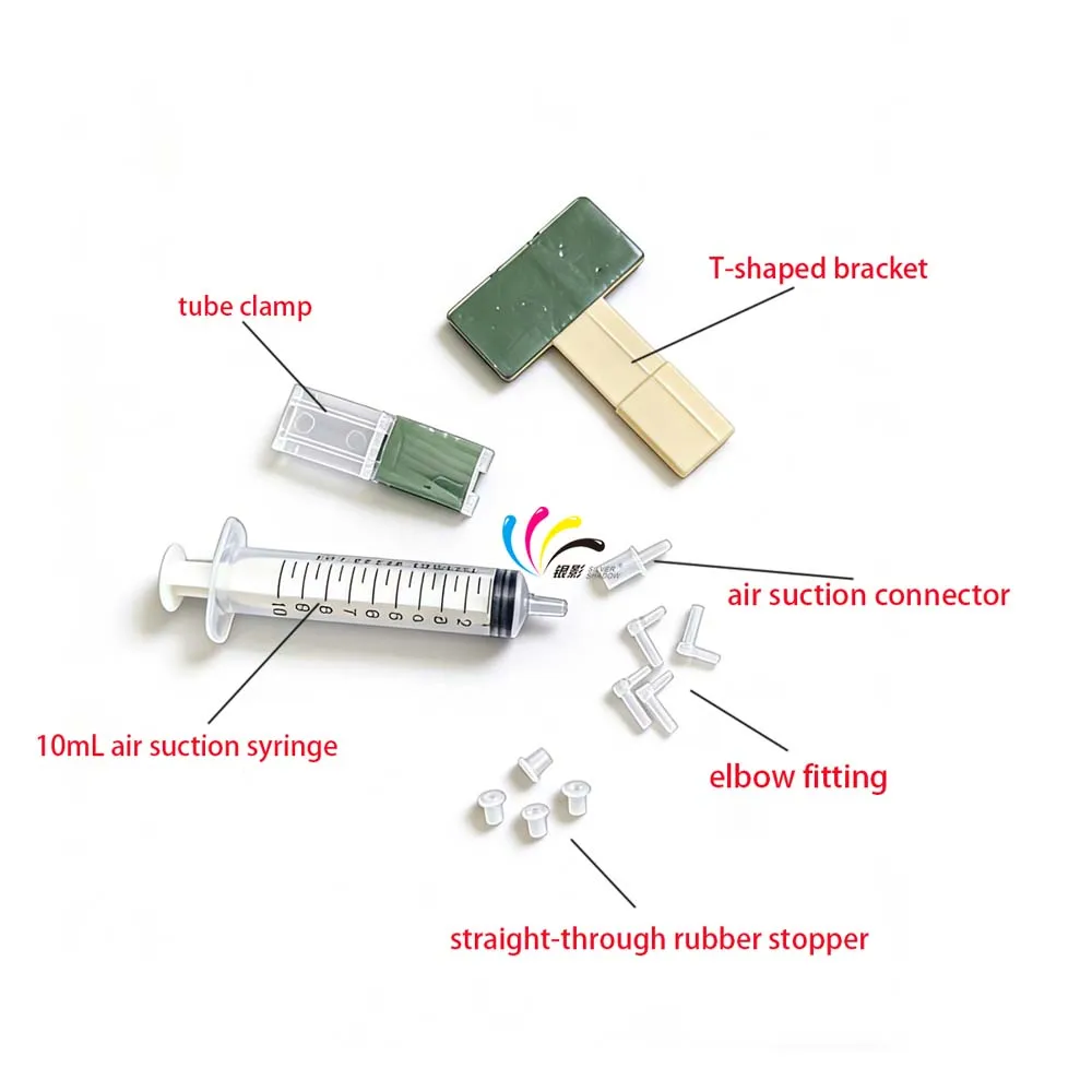 100mL 4색 유니버사 외부 잉크병, 3챔버 정압 비역류 설계, DIY 연속 잉크 공급 시스템