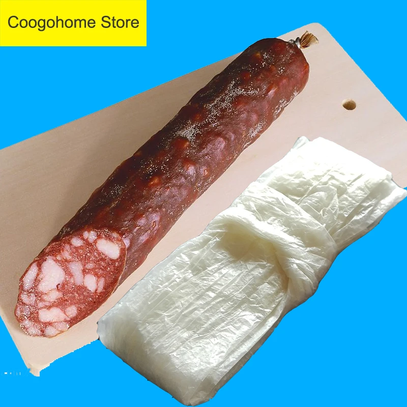BBQ Casings 1Pc Sausage BBQ Caliber 38-40Mm Length 100Cm Hot Dog BBQ Casing Cooking Homeuse Tool Basters Meat Filling Inedible