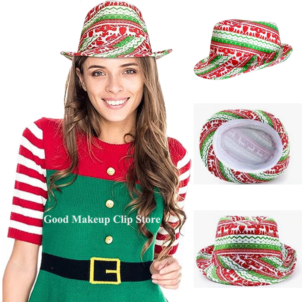 

1Pc Funny Christmas Party Jazz Caps Cowboy Hats Cosplay Props For Adults And Kids Christmas Gifts Non-Woven Fabric Cowboy Hat