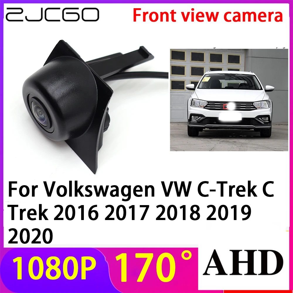 

ZJCGO AHD 1080P LOGO Car Parking Front View Camera Waterproof for Volkswagen VW C-Trek C Trek 2016 2017 2018 2019 2020