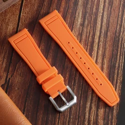 Luxury Rubber Watch Strap with Quick Release - Waterproof Sport Bracelet - 22mm (Orange)