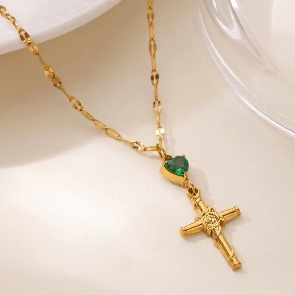 Zircon Necklaces Stainless Steel For Women