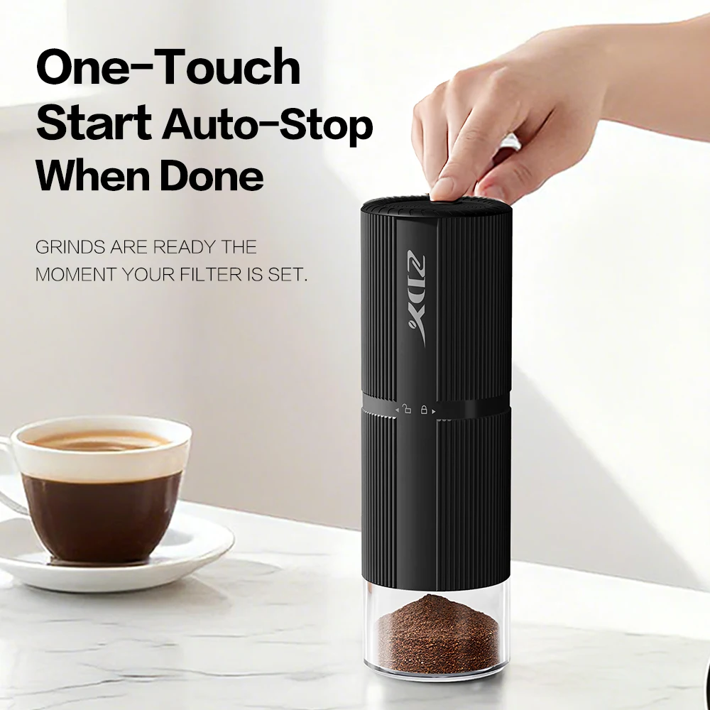 Portable Electric Coffee Grinder, USB Rechargeable Coffee Powder Maker, New Alloy Coffee Bean Grinder 4