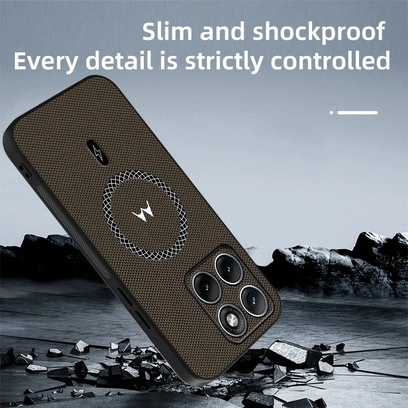 Premium Woven Textured Magnetic Shockproof Phone Case