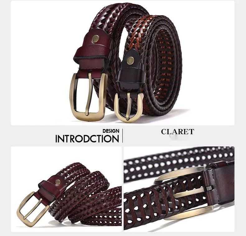 Jauna, karsti pārdota, roku darbs austa josta, īsta āda, govs āda, vīriešu retro ikdienas adatas sprādze, doba sieviešu josta_voghion.com