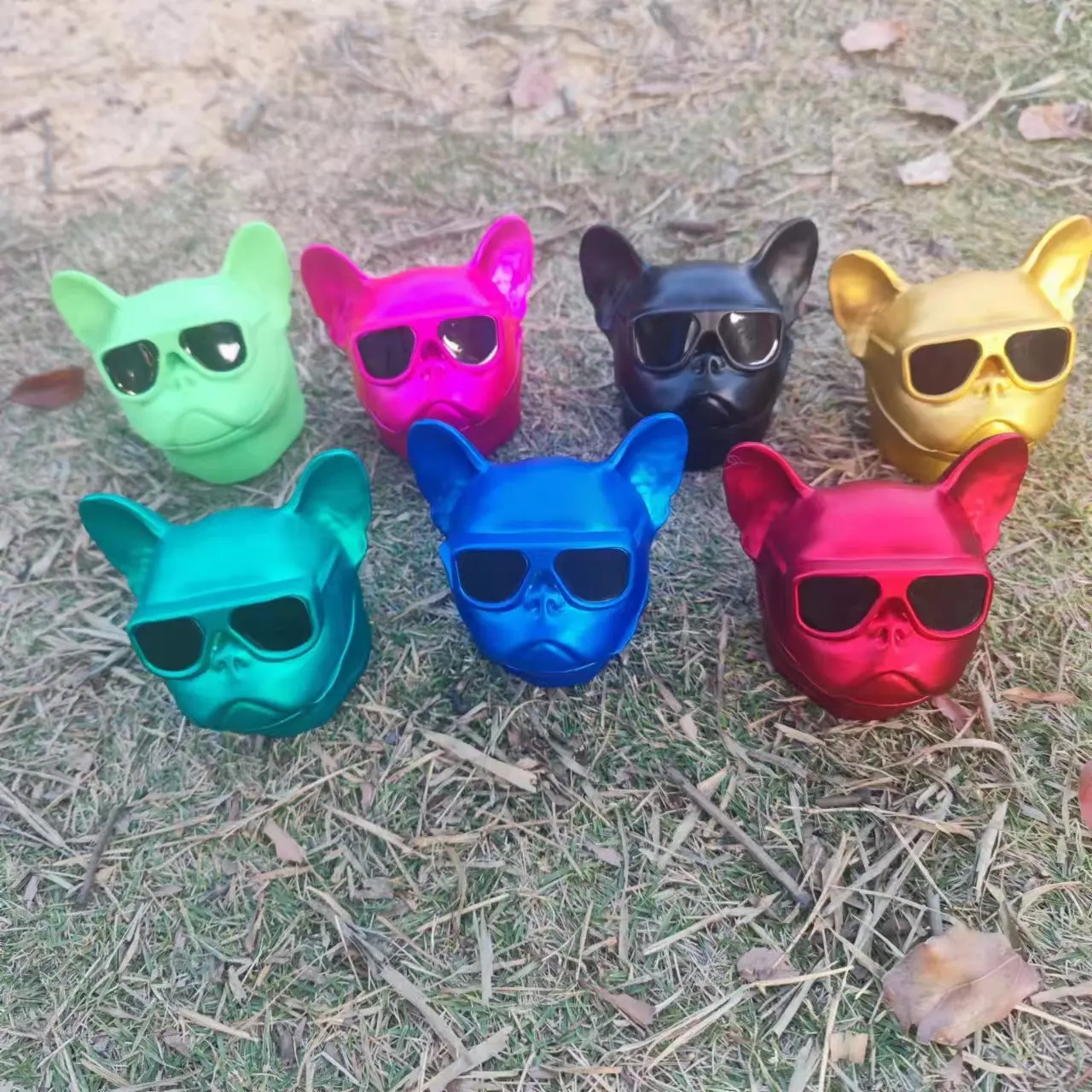 55mmZinc alloy dog head cigarette grinder, three-layer tobacco shredder with drawer dog head grinder 6