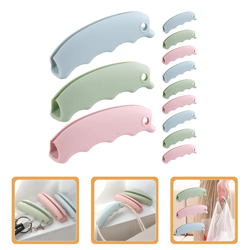 12 Pcs Tote Bag Handle Silicone Carrier Portable Labor-saving Handles Supply Shopping Grips
